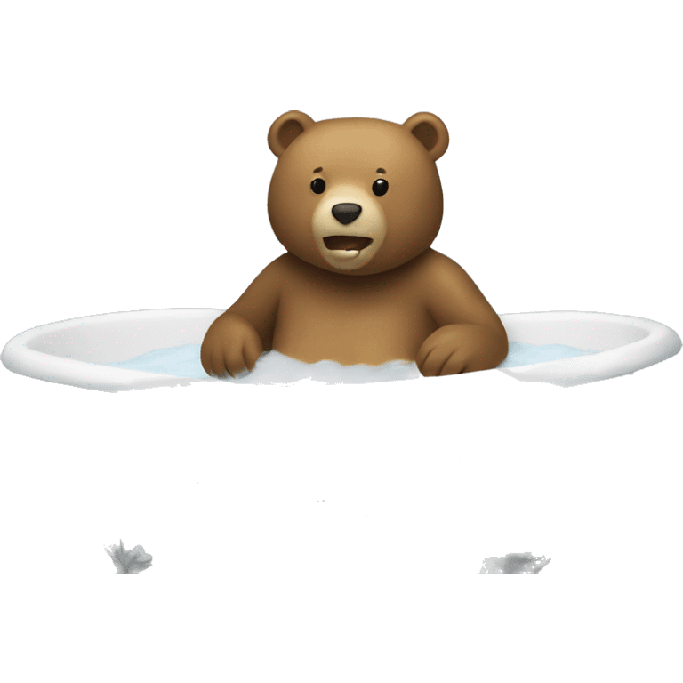 Bear in bath  emoji