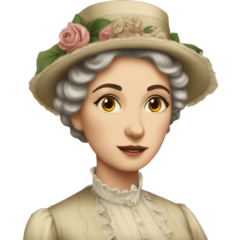 victorian woman picture emoji