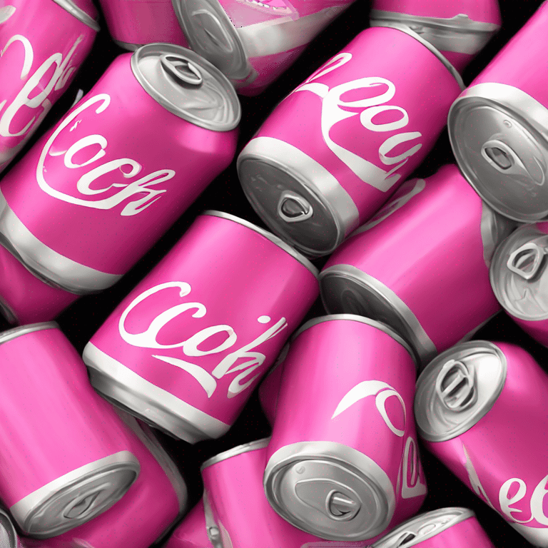 Coke Zero pop can pink  emoji