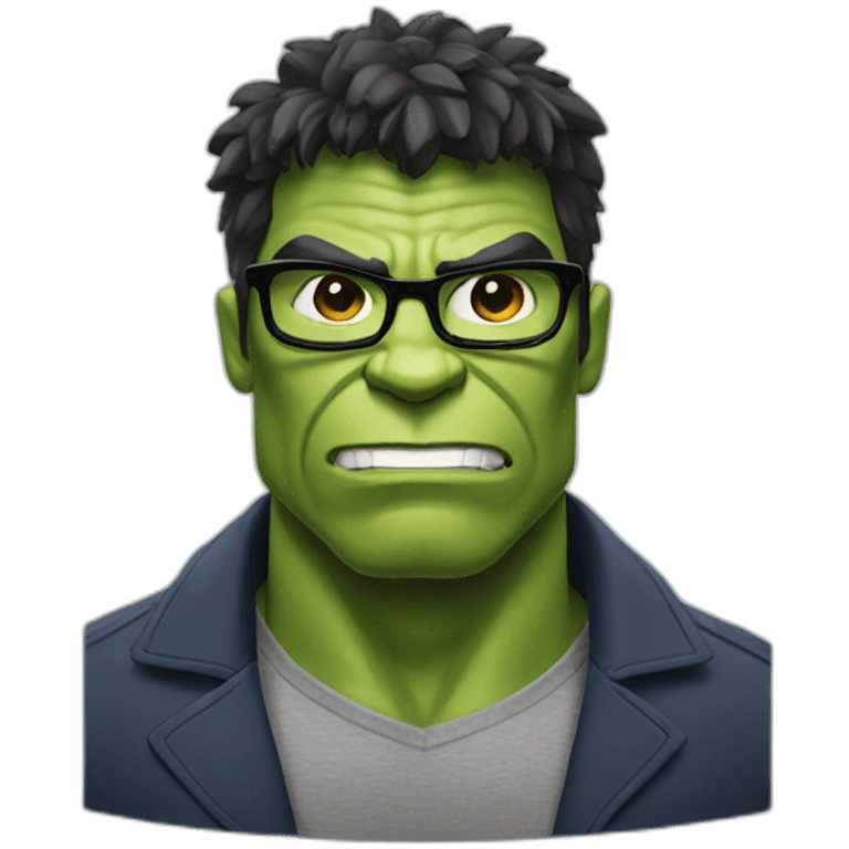 hulk with glasses emoji