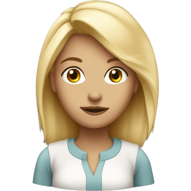 overly confident blonde girl emoji