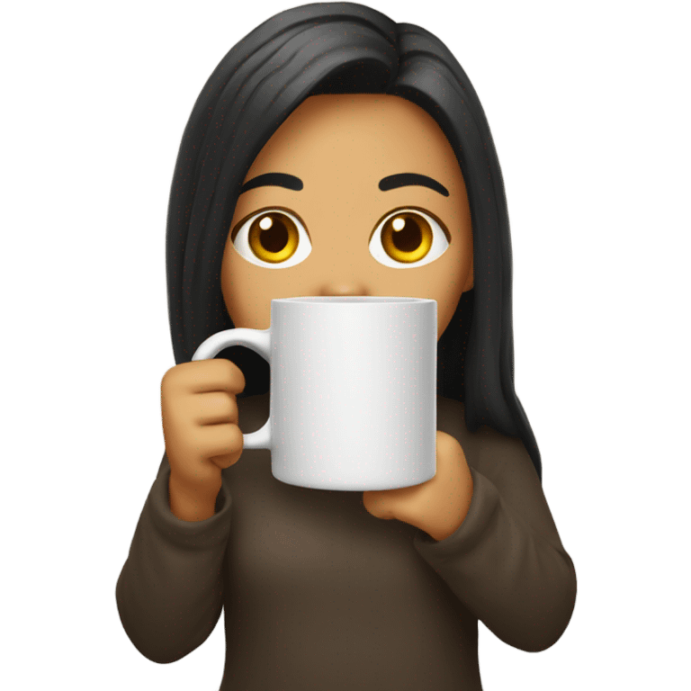 Girl with mug  emoji