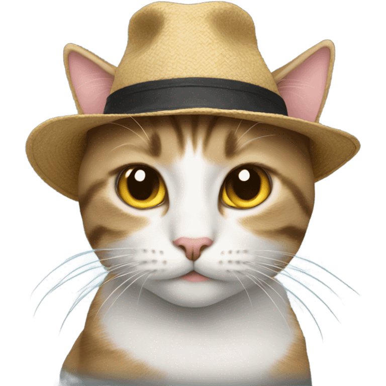 cat wearing a hat emoji