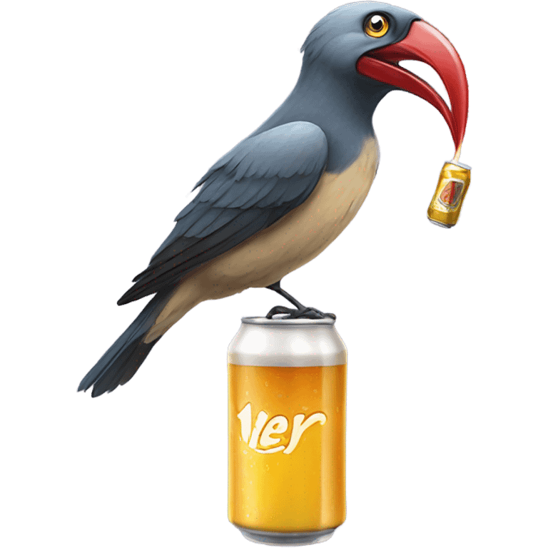 bird with a beer emoji