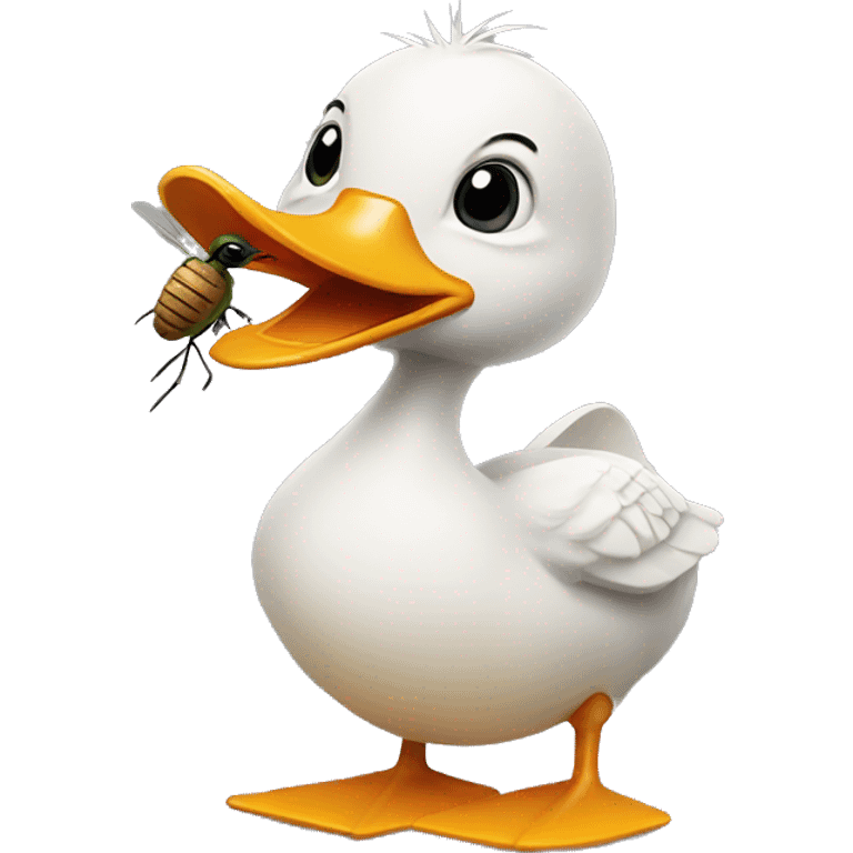 duck with a cricket on its head emoji