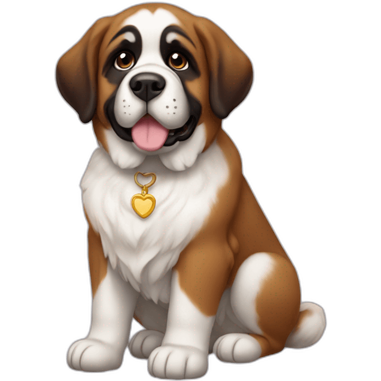 Cute little Saint Bernard emoji