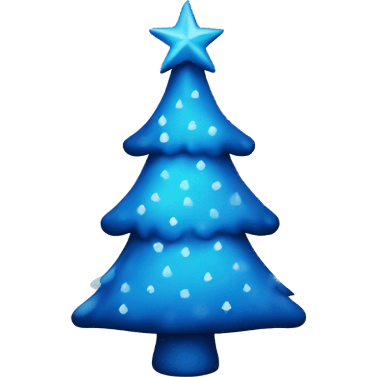 Blue Christmas tree emoji