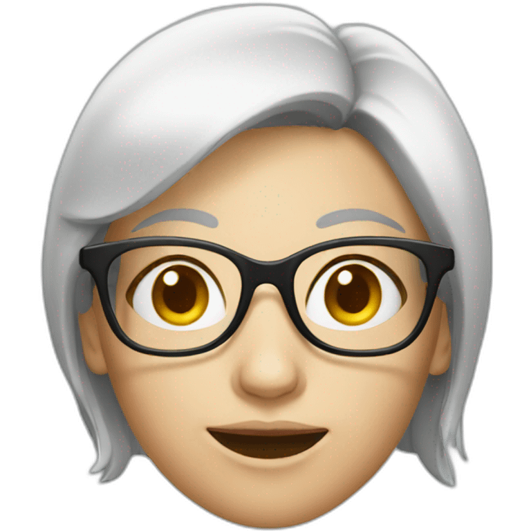 Eine Frau with glasses emoji