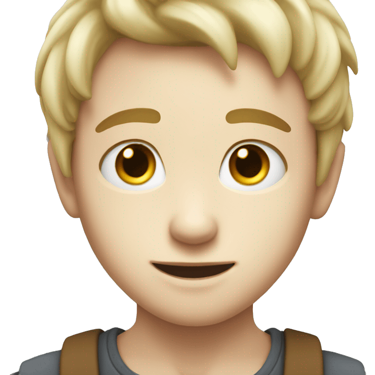 
Headshot of a cute boy with white skin and half-parted hair emoji