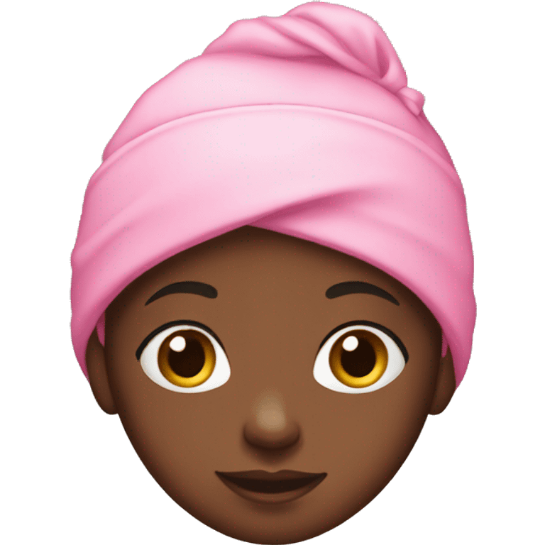 black girl with pink bonnet emoji