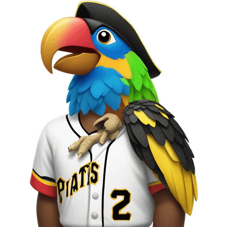 Pirates uniform baseball with a parrot emoji