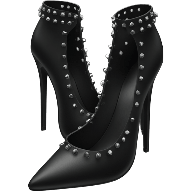 Black rivet heels  emoji