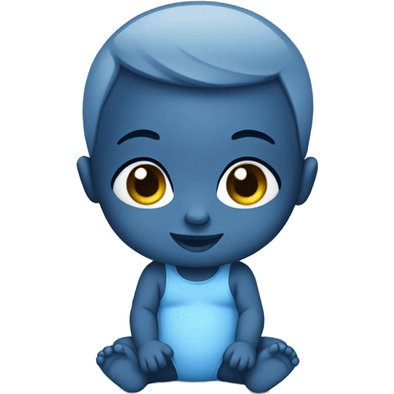 Blue baby emoji