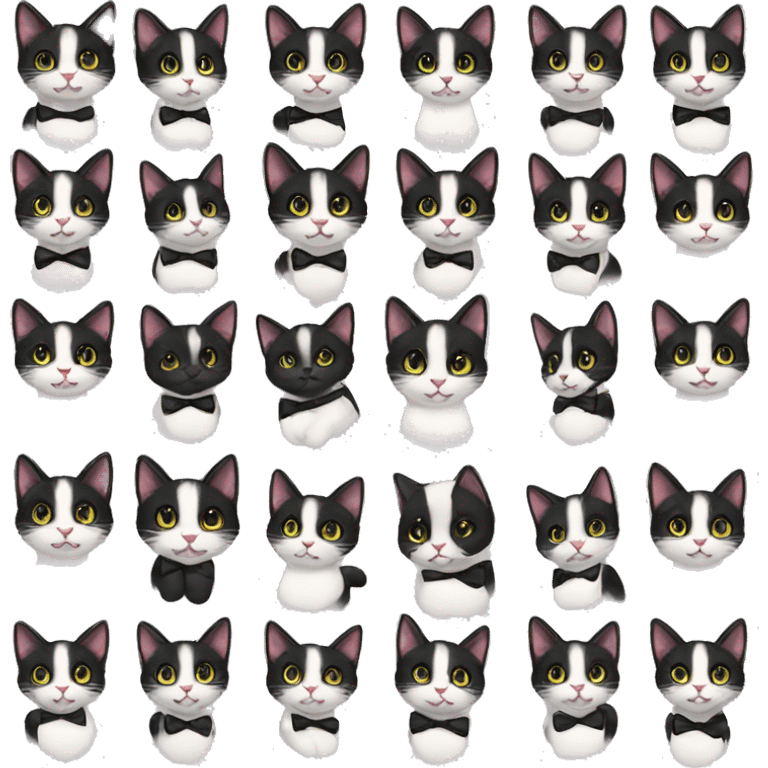 1000 tuxedo kittens emoji