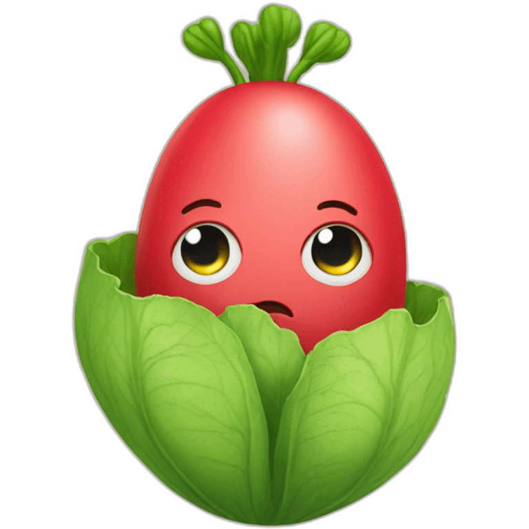 Sad radish emoji