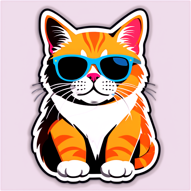 Cat with sunglasses emoji