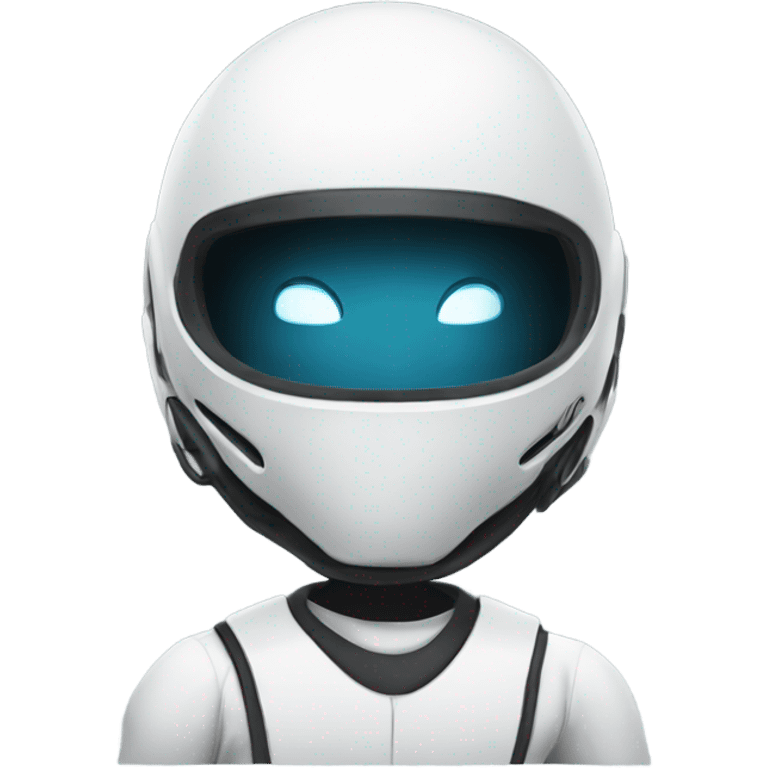 A white bot karting emoji