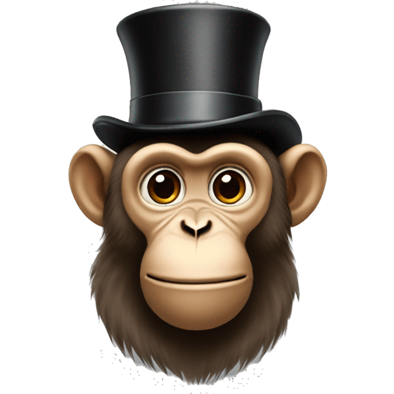 Monkey with a top hat  emoji