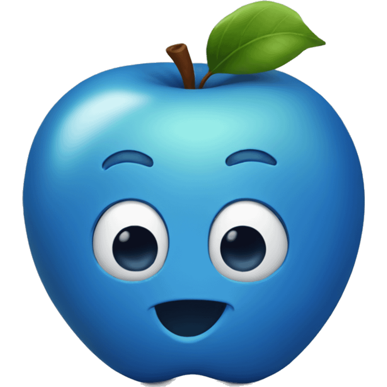 Blue apple emoji