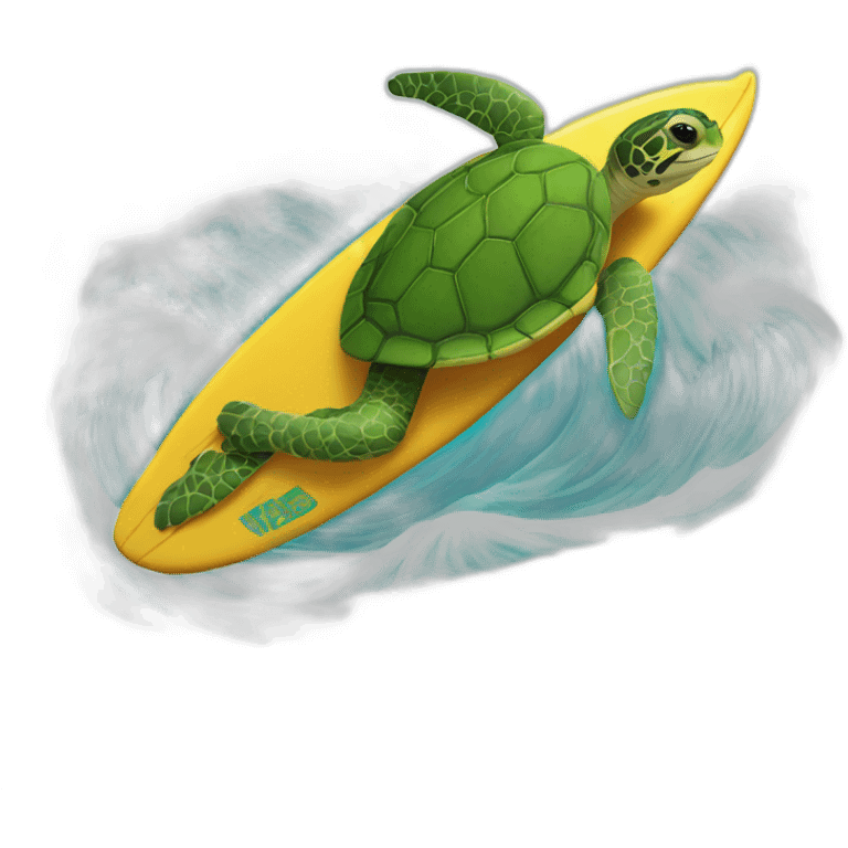 Tortue surf emoji