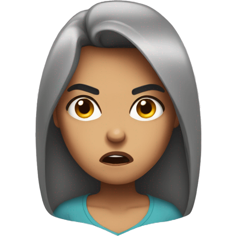 Super angry girl  emoji