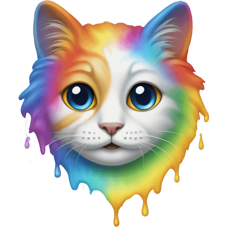 rainbow crying cat  emoji