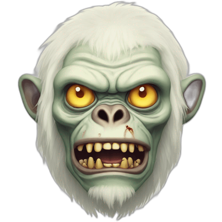 albino zombie ape emoji