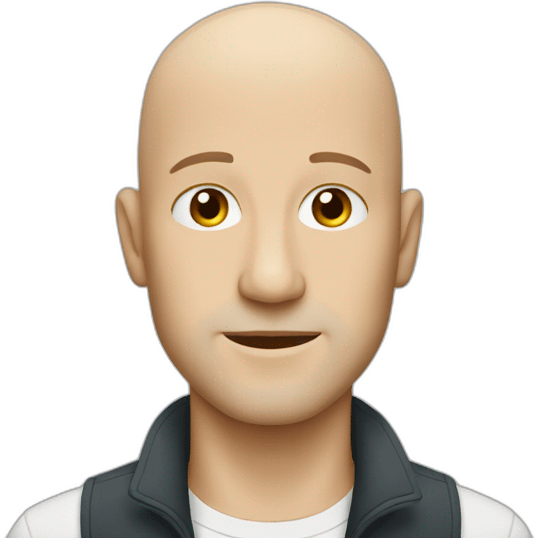 Bald white man emoji