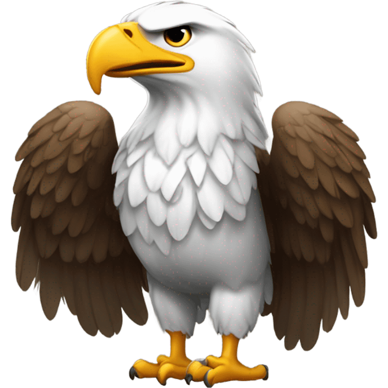 Eagle with a football body emoji