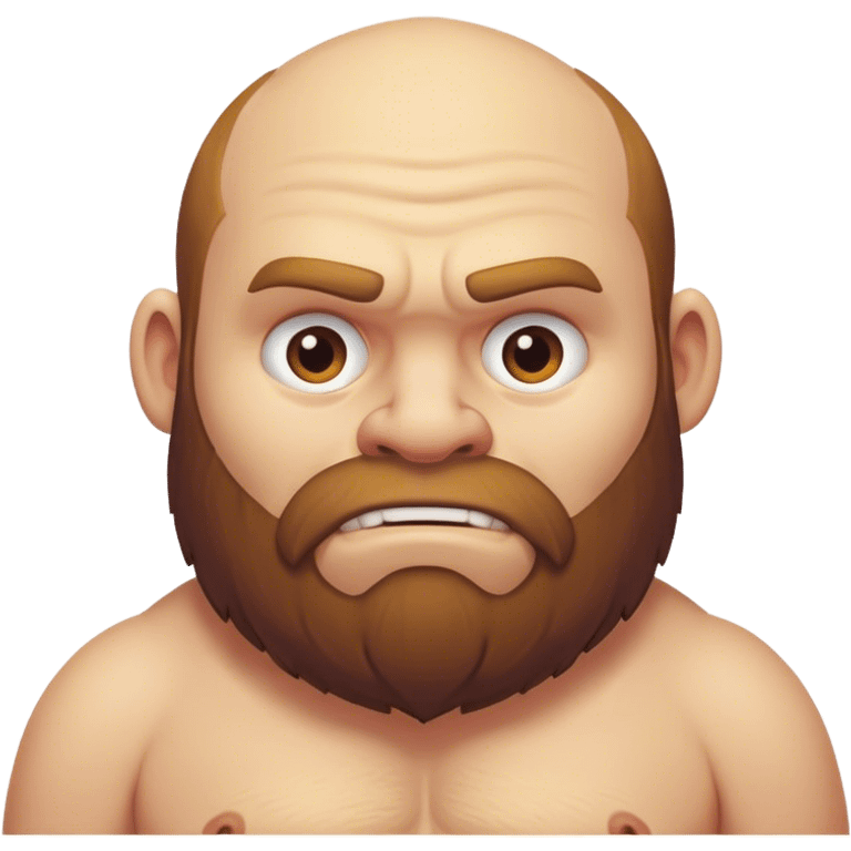 Balding fat beardless caveman body emoji