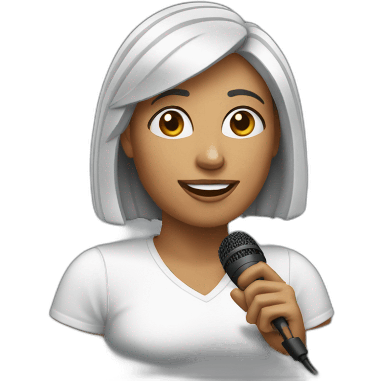 woman-with-micrphone emoji