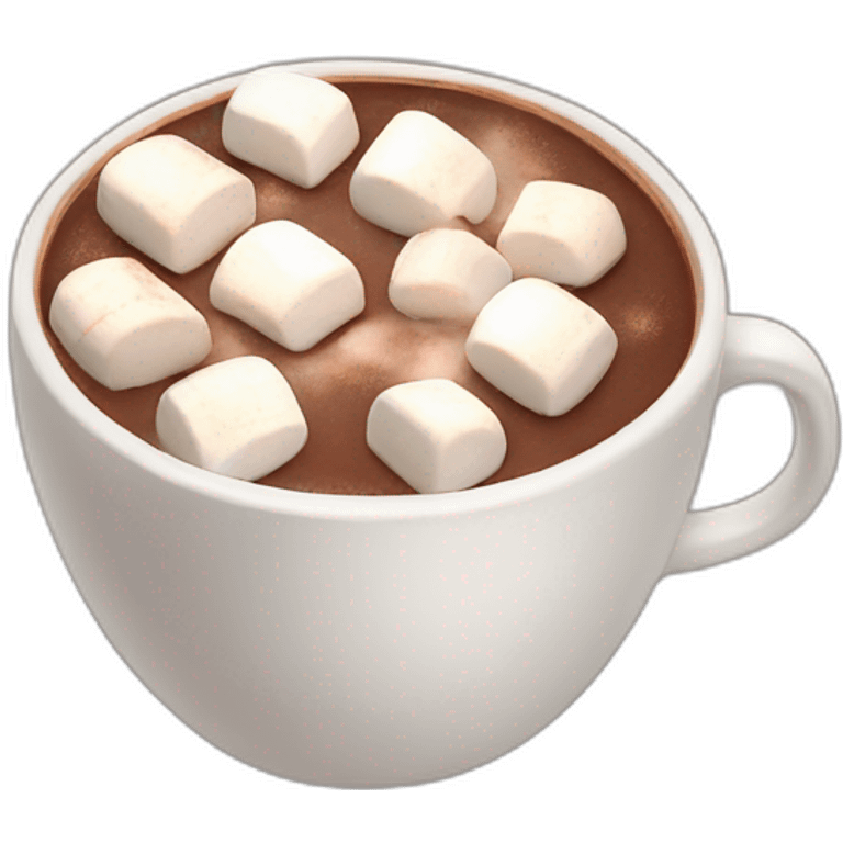 Hot chocolate with marshmallows Christmas themed  emoji