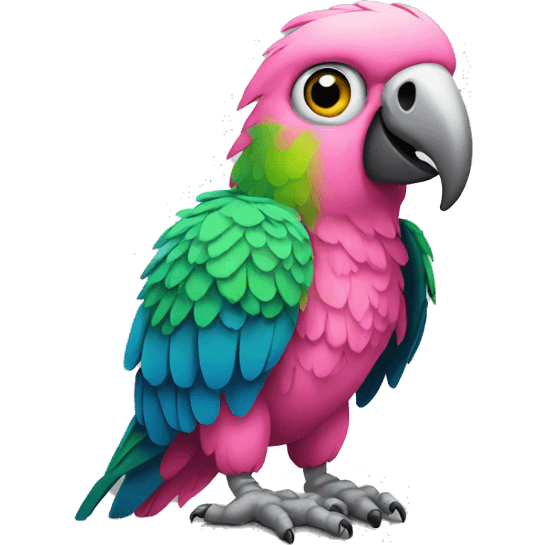 Parrot wearing pink short and have cigarette  emoji