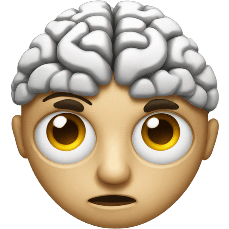 Brain eyes emoji