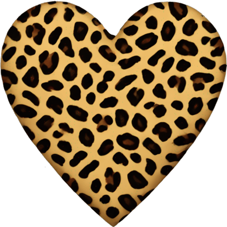 leopard print heart emoji