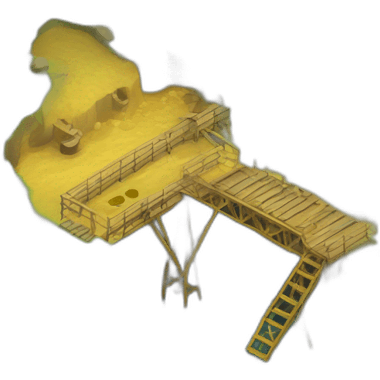 isometric river gold mineshaft emoji