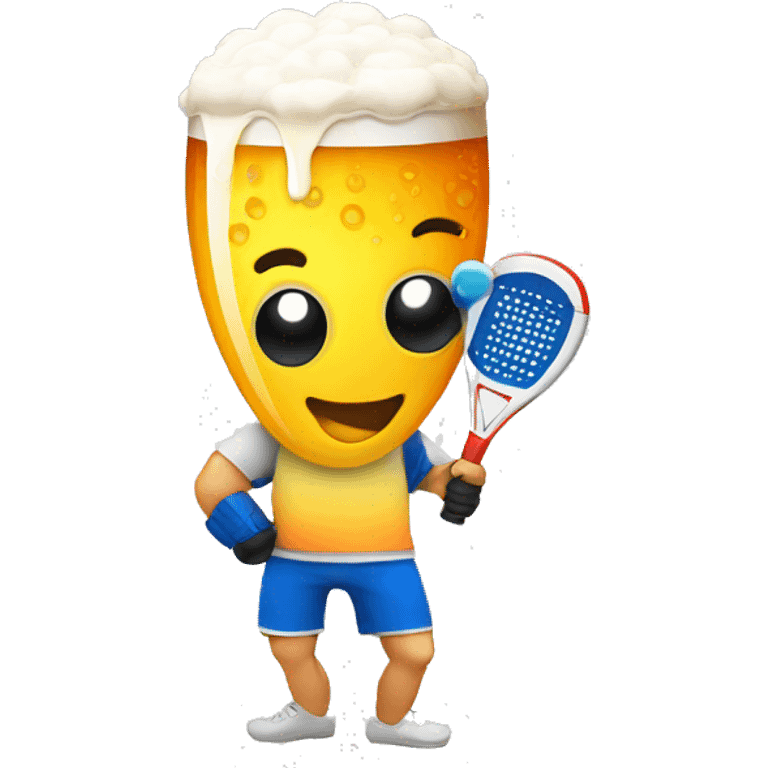 Padel with beer emoji