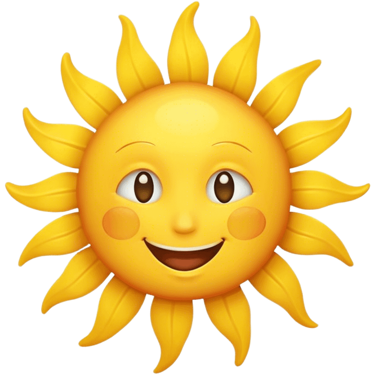 Sun with happy face emoji