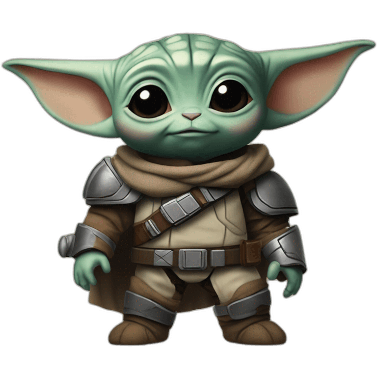 the mandalorian cute baby grogu emoji