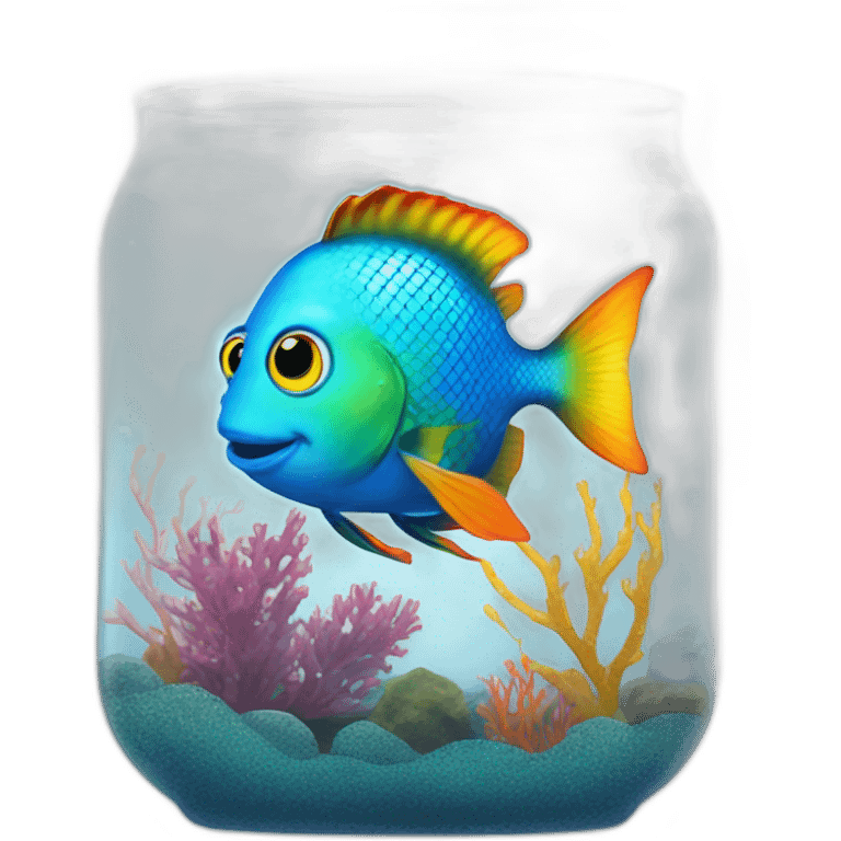 Jonathan Toews as rainbow fish inside an aquarium emoji