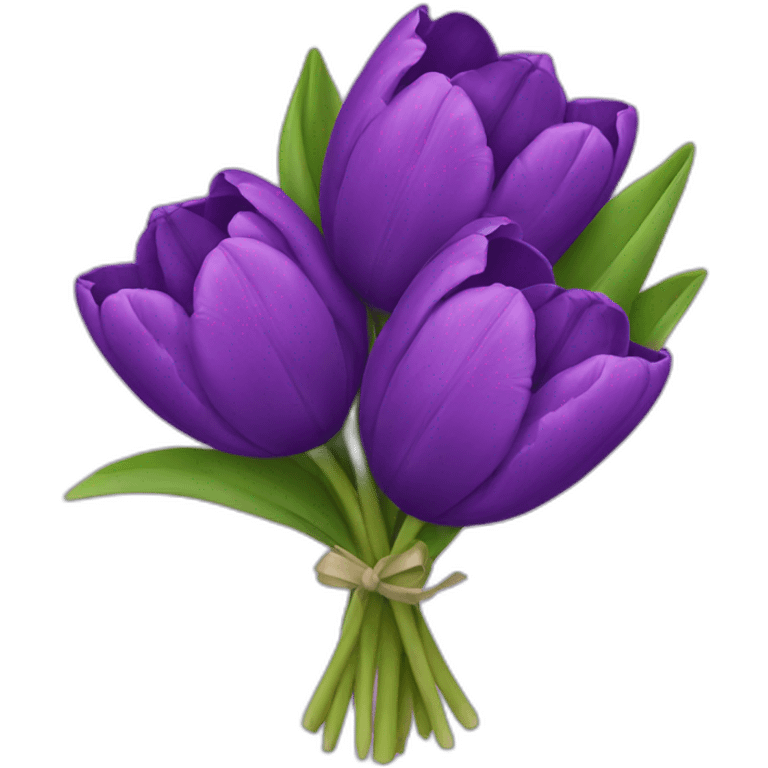 Bouquet of purple tulips emoji