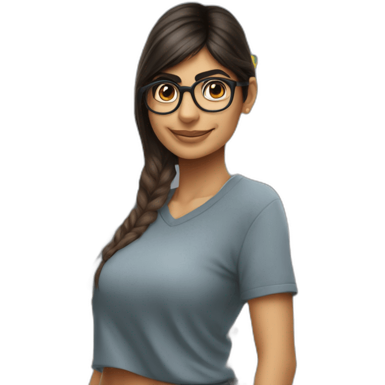 Mia khalifa avec macro emoji