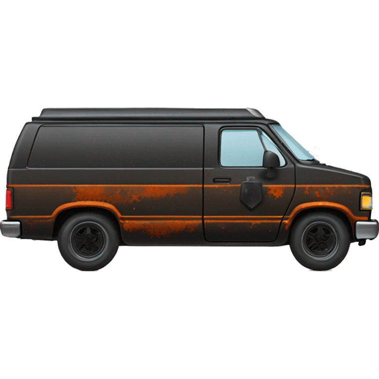 Hot Premium 1985 Dark Trooper Chevy Astro rust van  emoji