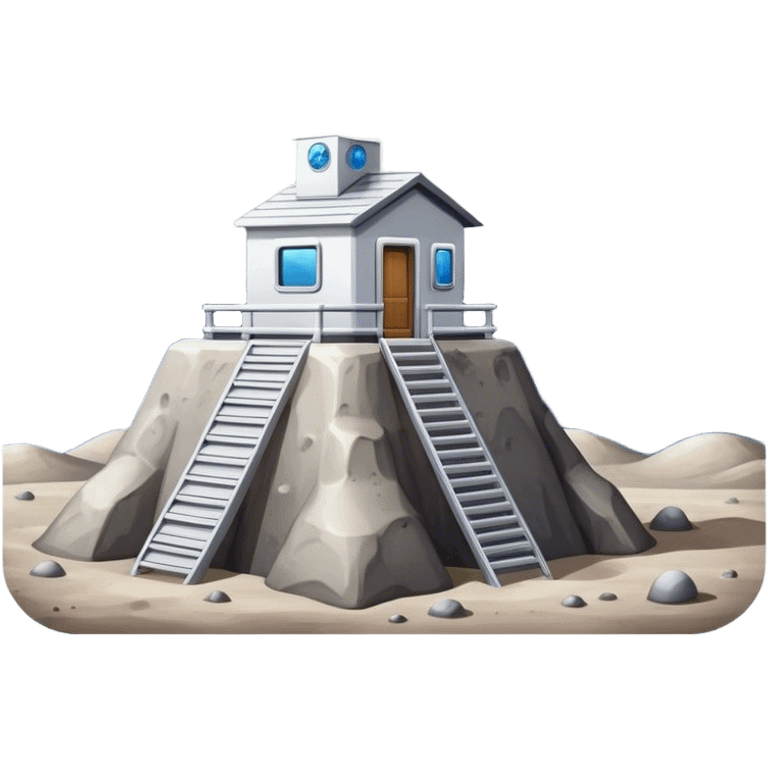 small building on the moon emoji