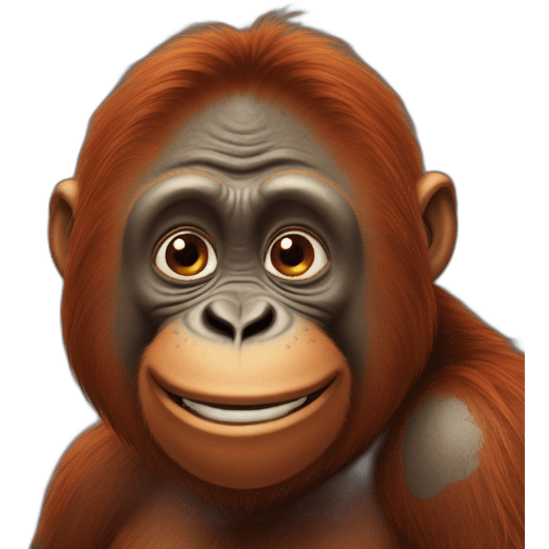 Smirking-orangutan emoji