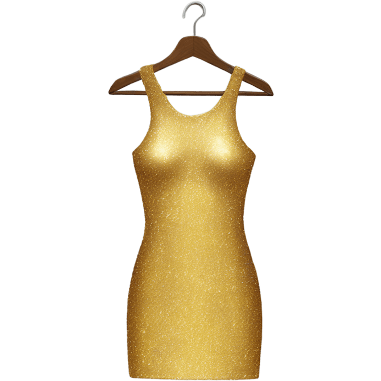 sparkly short bodycon dress on hanger emoji