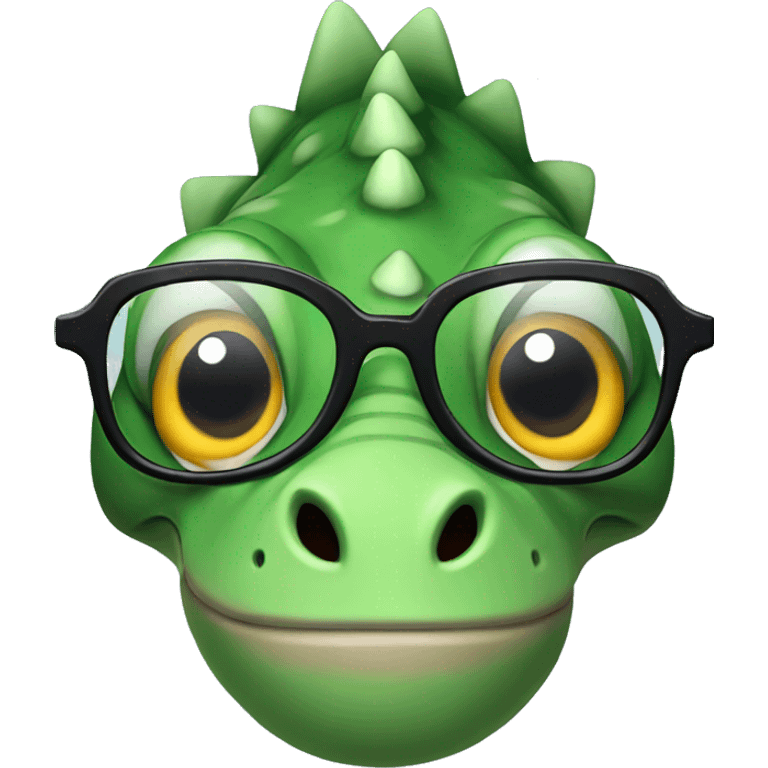  dinosaur with glasses emoji