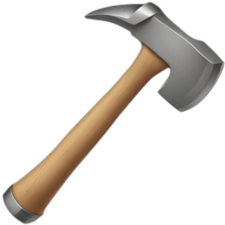 Hammer with angry face and glasses emoji