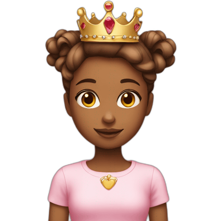 Girl with crown and teddy emoji