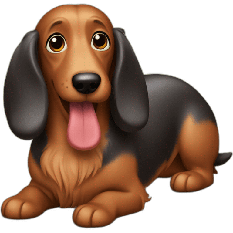 sausage-dog-long-red-hairy emoji